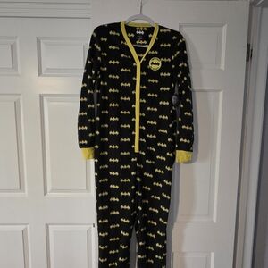 DC Comics Batman Black and Yellow Footie Pajamas